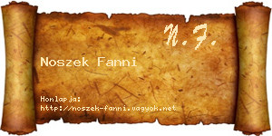 Noszek Fanni névjegykártya